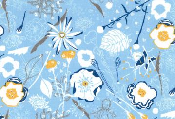 Westfalenstoffe Baumwolle Lindau Blumen 