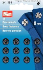 Prym Druckknöpfe 9mm zum Annähen schwarz 