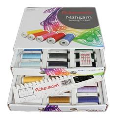 Nähgarn-Box, 36 Farben x 200m ACKERMANN UNIVERSAL 120 NÄHGARN (Allesnäher) 