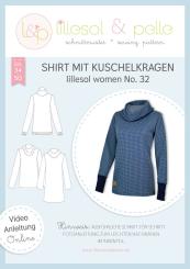 Shirt mit Kuschelkragen lillesol&pelle Schnittmuster Größe 34-50 