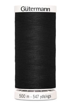 Gütermann Maschinennähgarn schwarz500m Farbe:000 