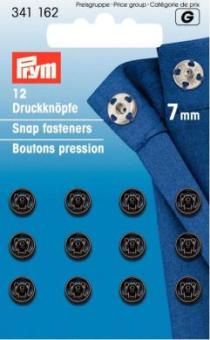Prym Druckknöpfe 7mm zum Annähen schwarz 