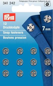 Prym Druckknöpfe 7mm zum Annähen silber 