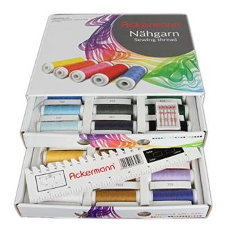 Nähgarn-Box, 36 Farben x 200m ACKERMANN UNIVERSAL 120 NÄHGARN (Allesnäher) 