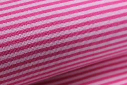 Bündchenware rosa-pink gestreift 