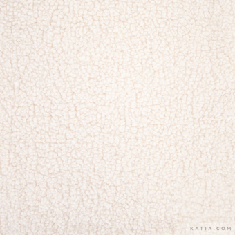 Katia Stoff Plüschstoff Sherpa Fabric in der Farbe Creme 